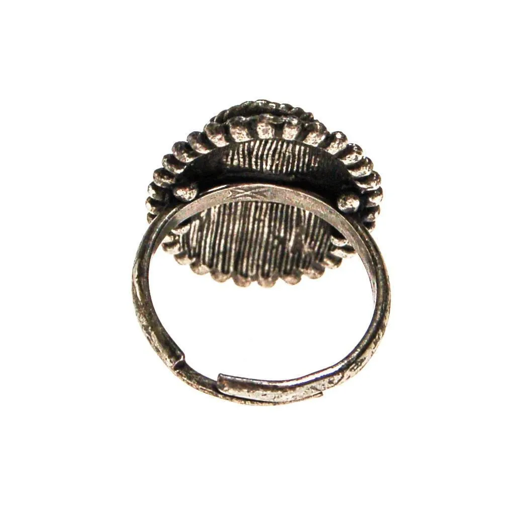 Dragons Breath Cabochon Rhinestone Statement Ring