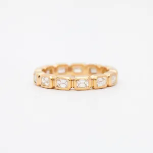 Emerald-Cut Parquet Band