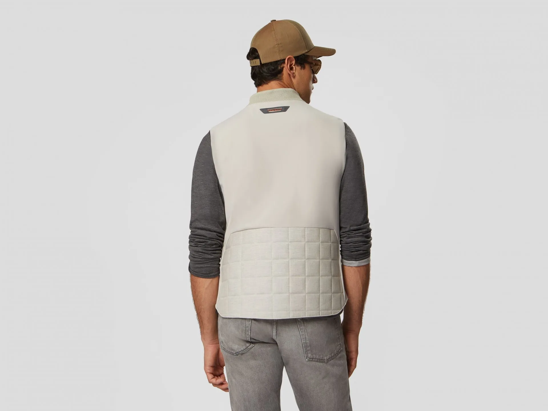 Endurance Vest Linen Quilted Vest - Ecru