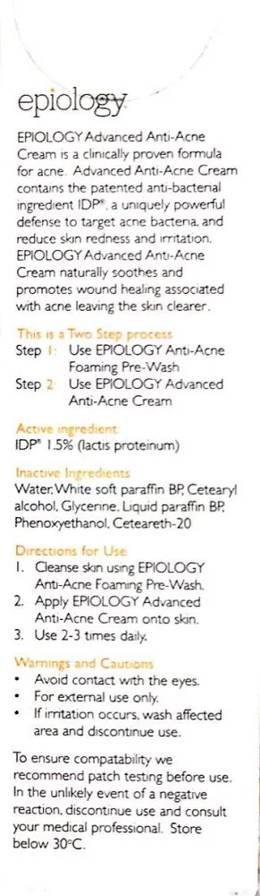 Epiology Advanced Anti-Acne Cream 28g