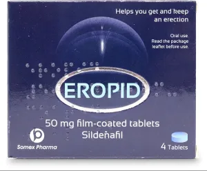 EROPID Sildenafil Small Blue Tablets 4 tablets
