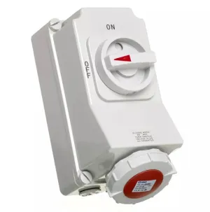 Europa SISW165N IP67 Weatherproof Switched Interlocked Socket 415V 3P N E 16A 6H