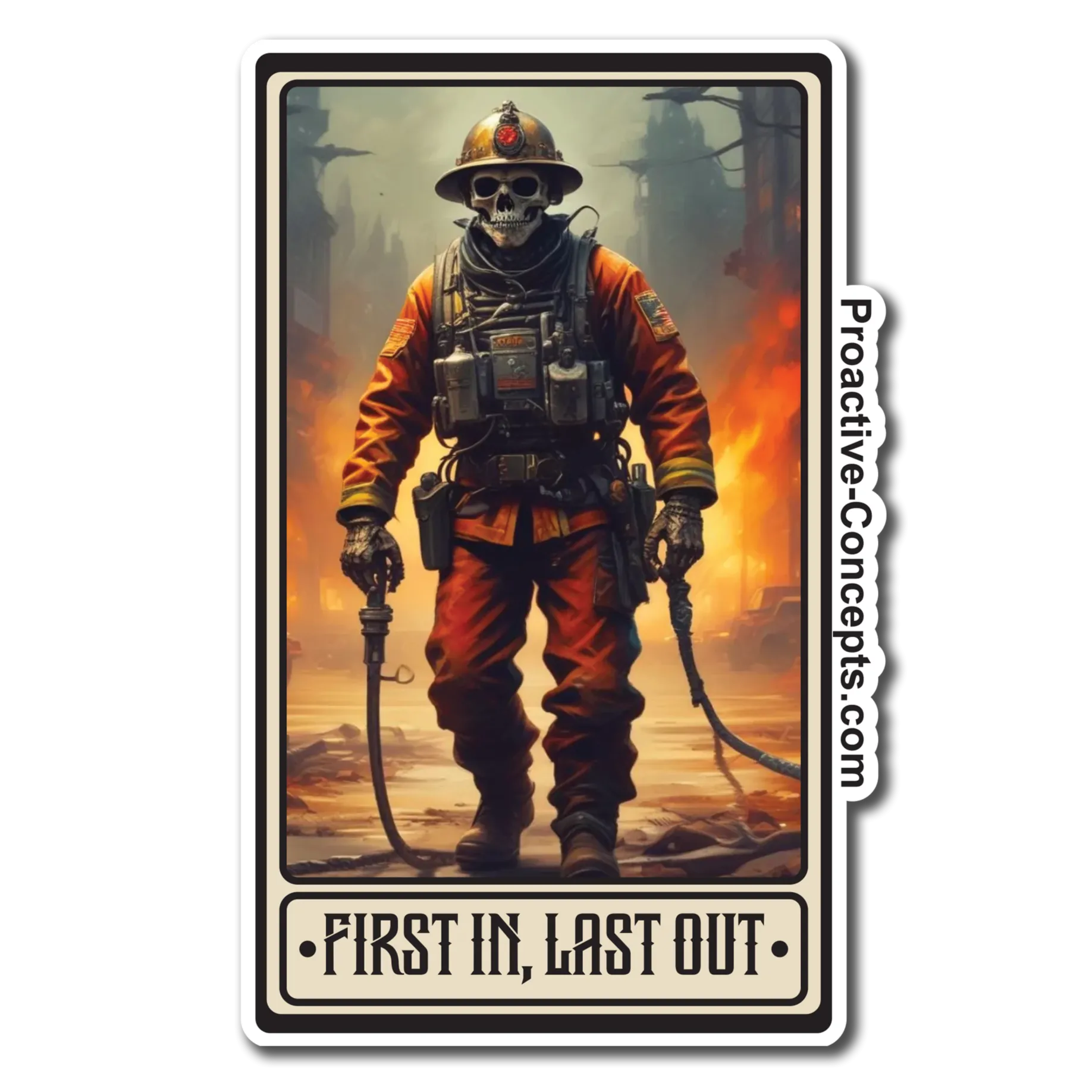 Fire Goon Card - Sticker