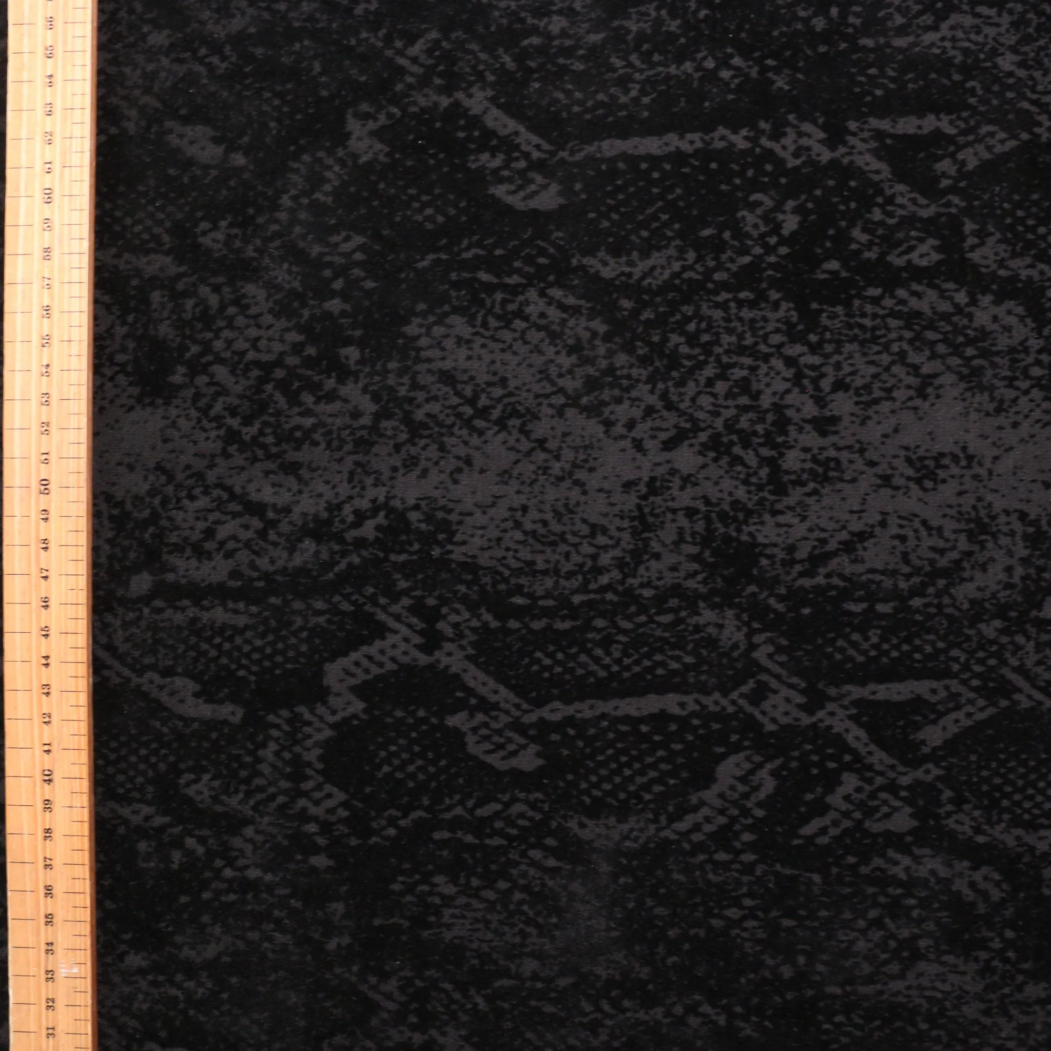 Flocked Ponte Roma fabric -  Snake design
