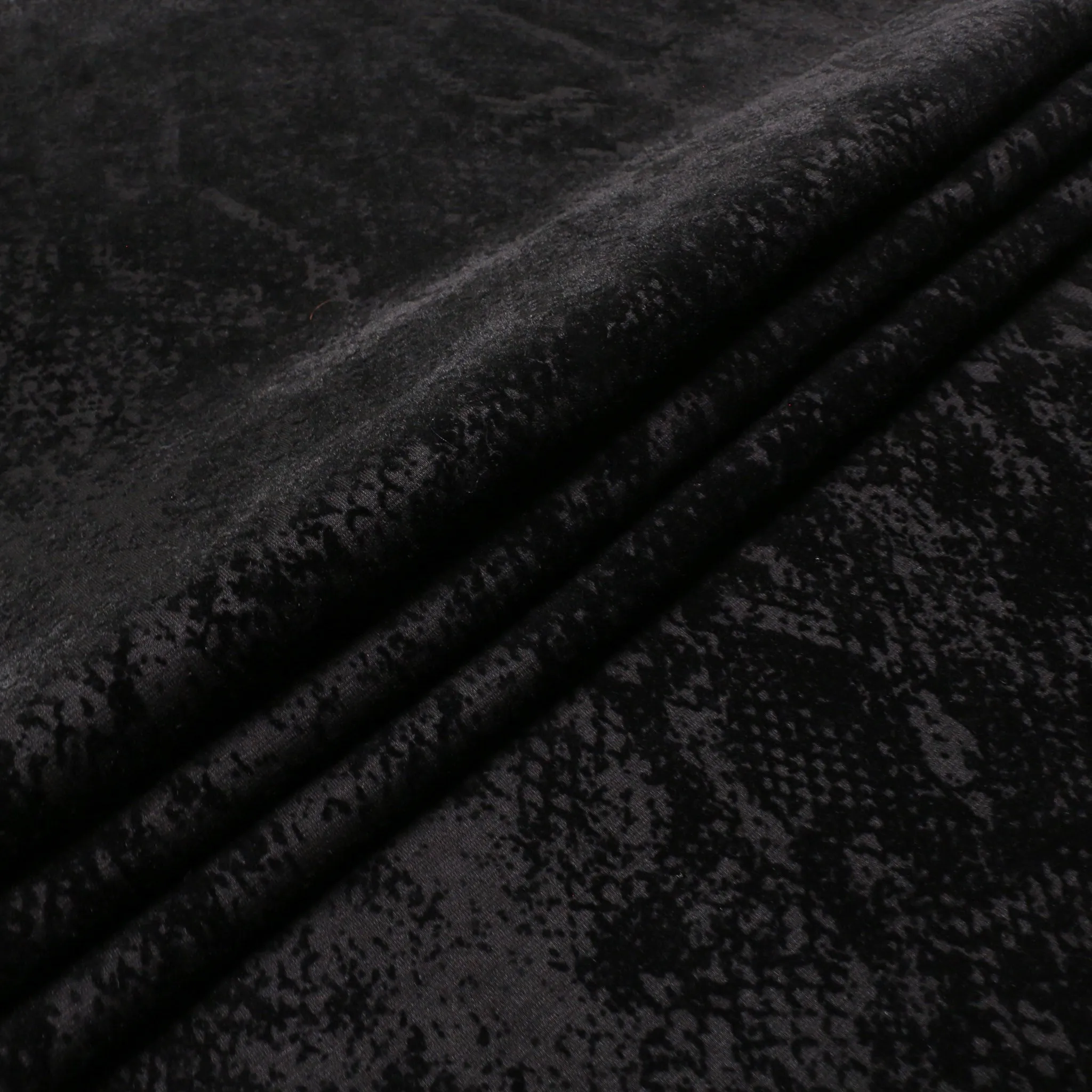 Flocked Ponte Roma fabric -  Snake design