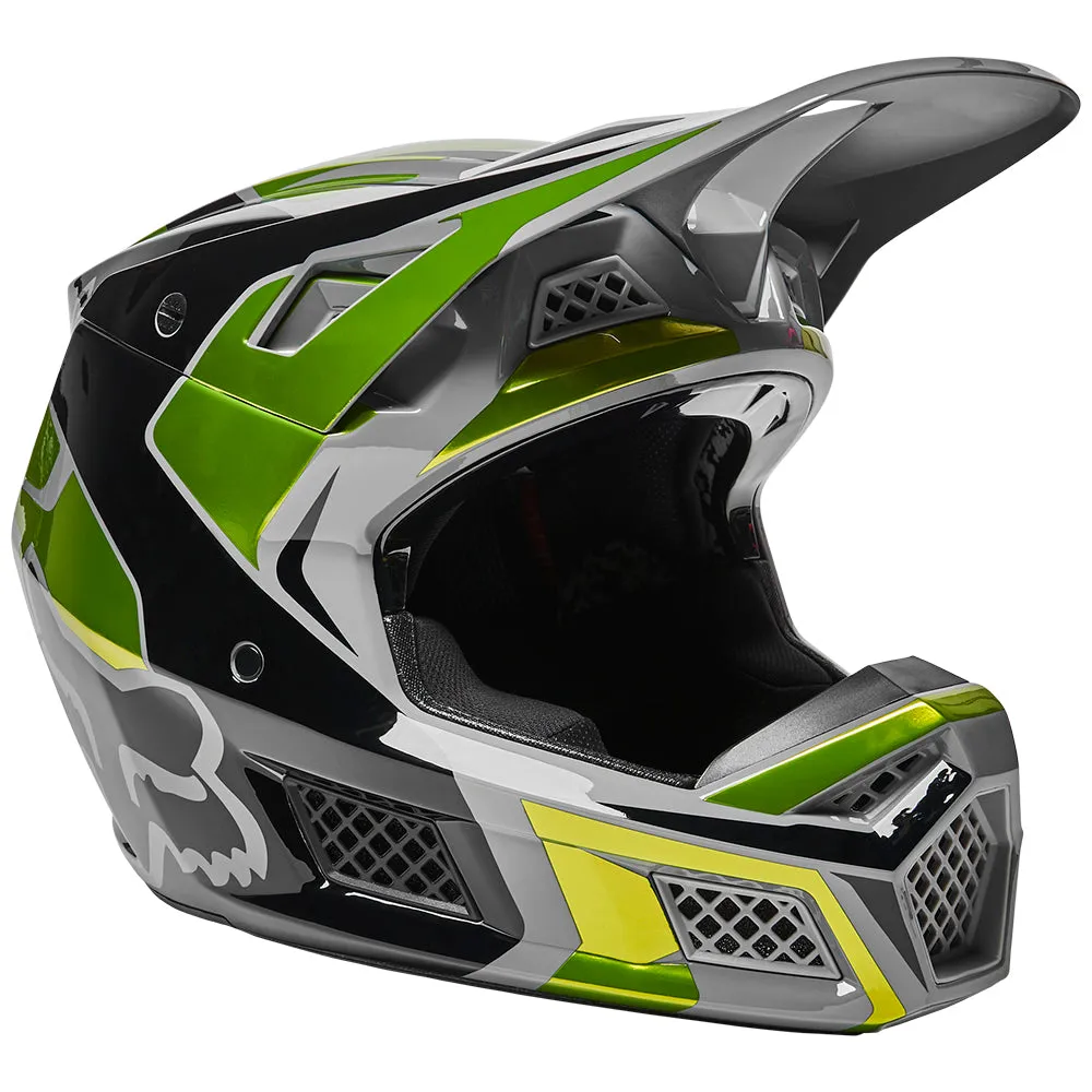 FOX V3 RS MIRER HELMET ECE [FLO YELLOW]