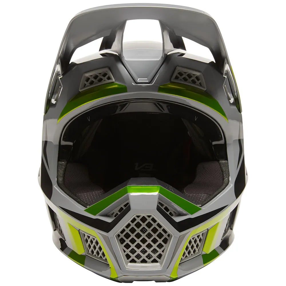 FOX V3 RS MIRER HELMET ECE [FLO YELLOW]