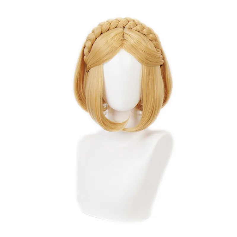 Game The Legend of Zelda Breath of the Wild Princess Zelda Short Blonde Cosplay Wigs