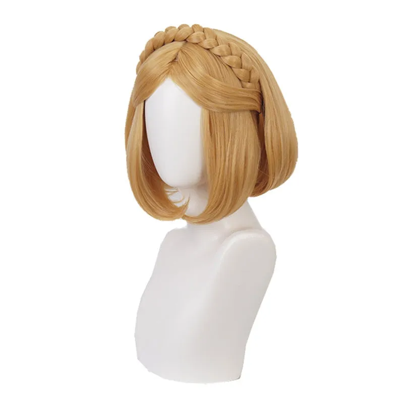 Game The Legend of Zelda Breath of the Wild Princess Zelda Short Blonde Cosplay Wigs