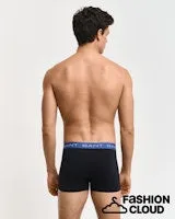 Gant Mens Trunk 3 pack Vintage Blue, Black and Light Grey