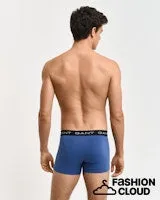 Gant Mens Trunk 3 pack Vintage Blue, Black and Light Grey