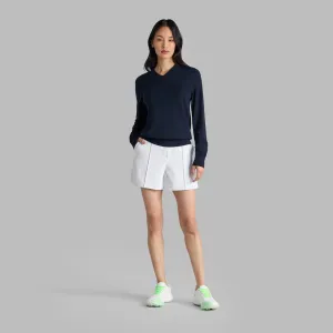 G/Fore Shadow Stretch High Waisted Womens Golf Shorts - Chalk White