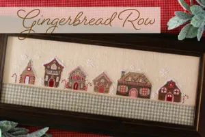 Gingerbread Row - October House Fiber Arts - Cross Stitch Pattern