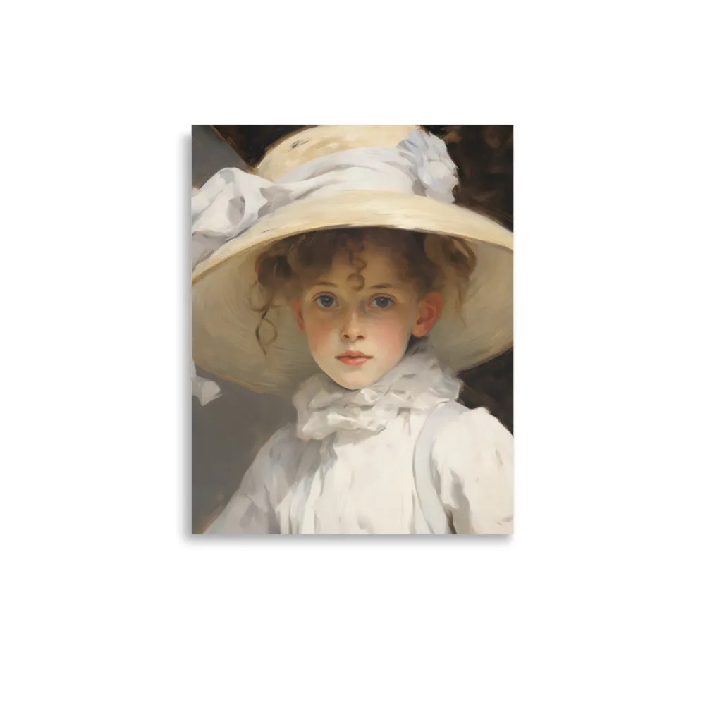 Girl's Portrait Vintage-Inspired Art Print No. 2