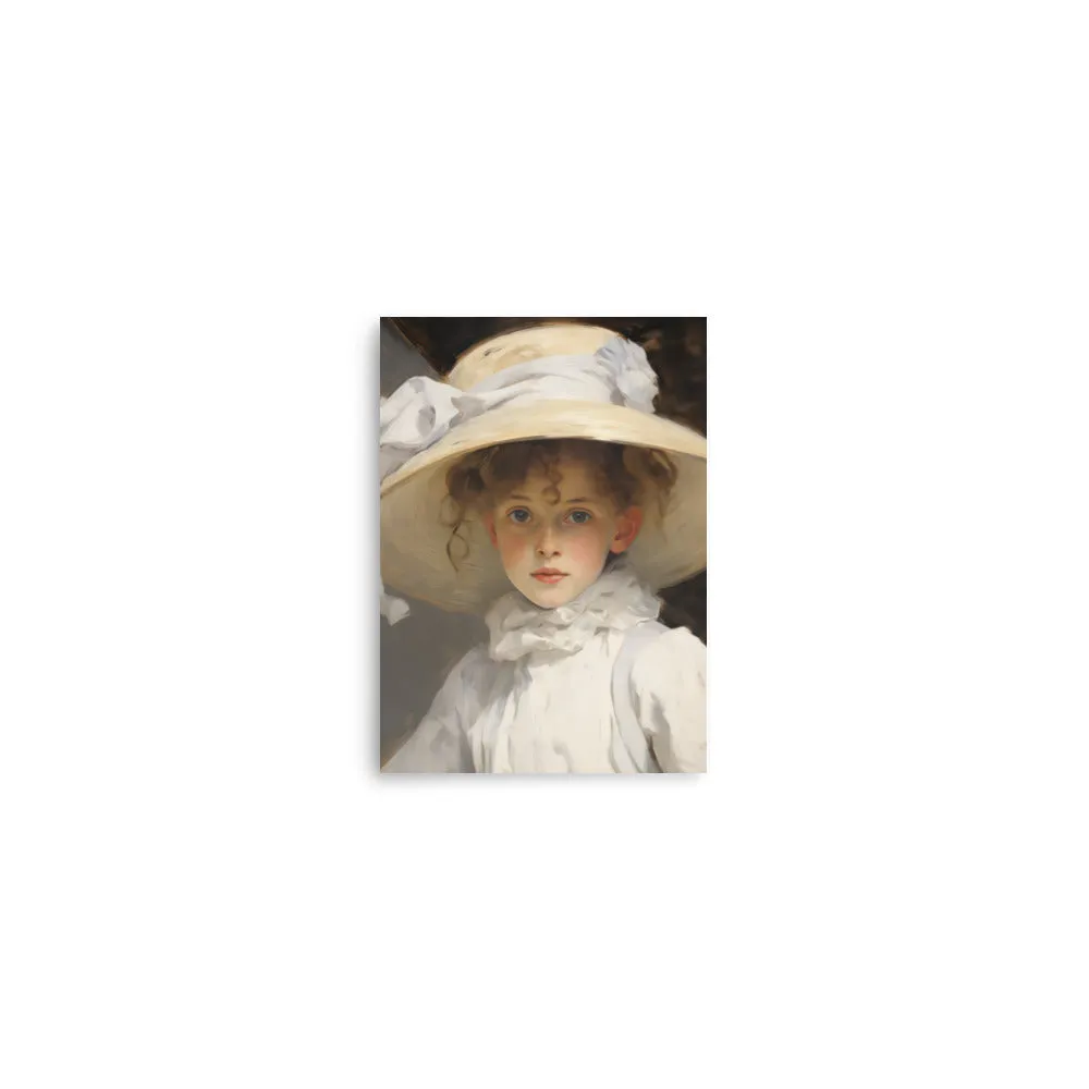 Girl's Portrait Vintage-Inspired Art Print No. 2