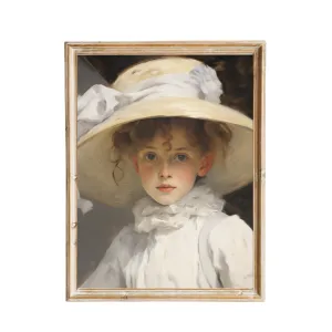 Girl's Portrait Vintage-Inspired Art Print No. 2