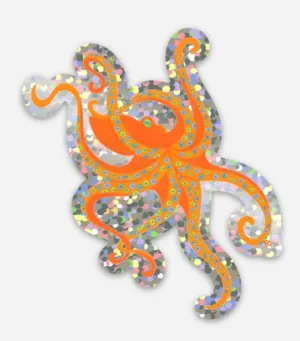Glitter Limited Edition Dancing Octopus Sticker