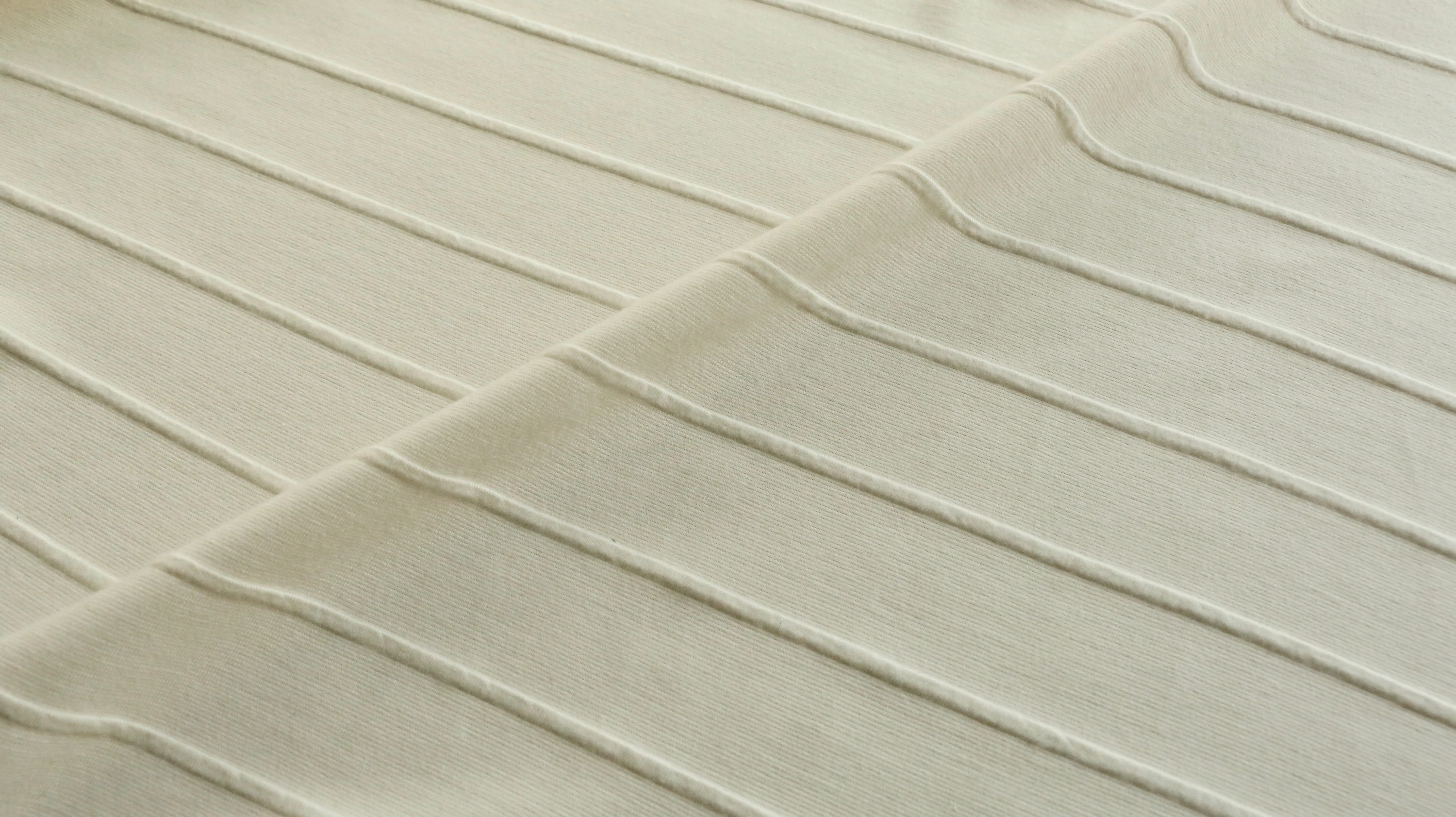 Grade 1 - Ponte Roma - Off white jacquard stripe design - *see description