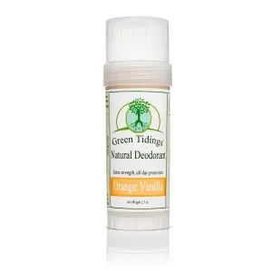 Green Tidings All Natural Deodorant- Orange Vanilla, 2.7 Ounces