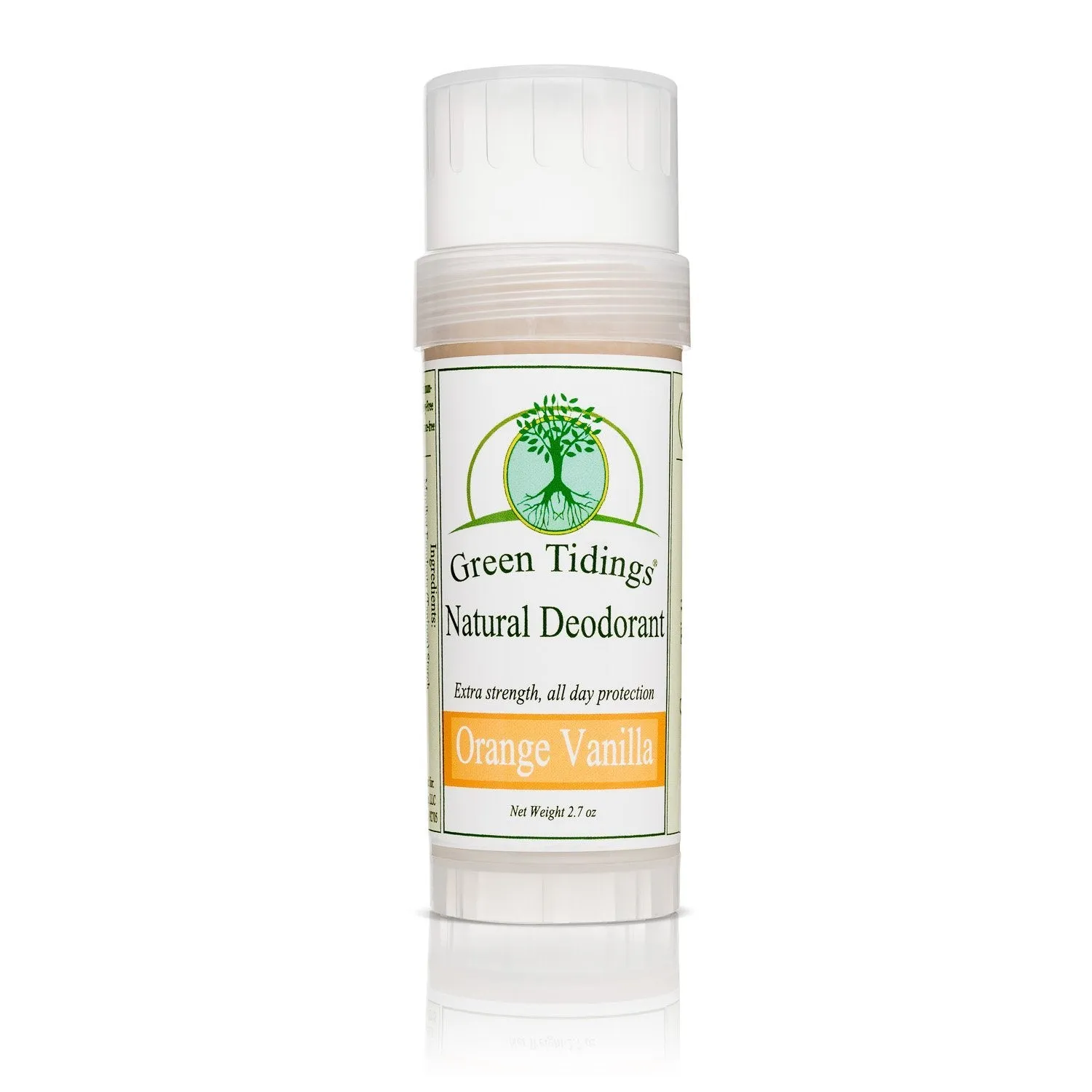 Green Tidings All Natural Deodorant- Orange Vanilla, 2.7 Ounces