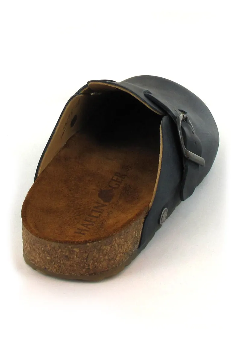 HAFLINGER Leather Clog with Buckle Lorenzo