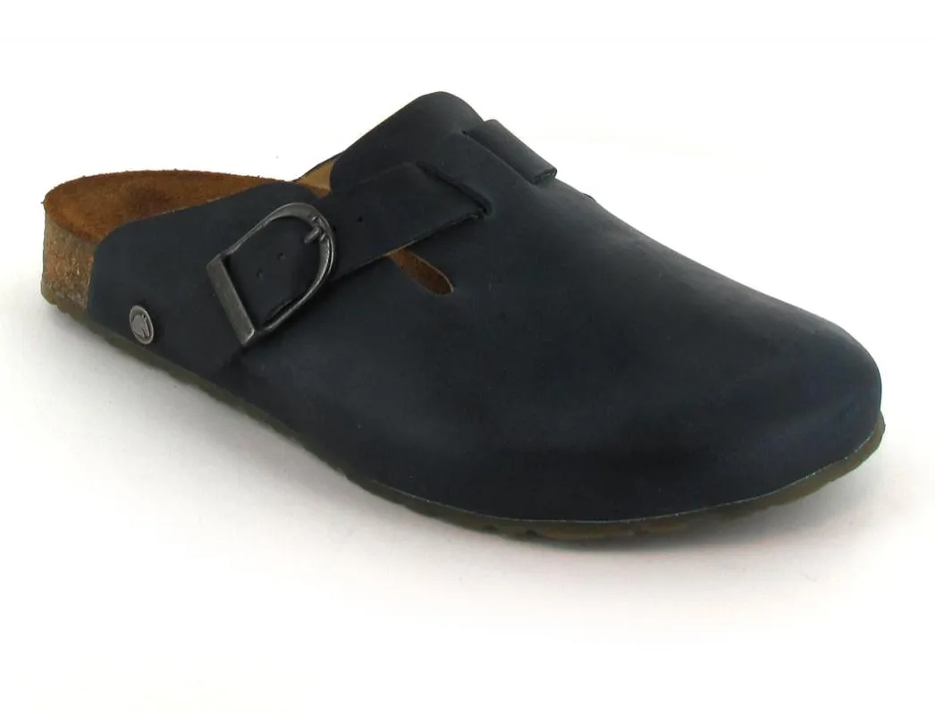 HAFLINGER Leather Clog with Buckle Lorenzo