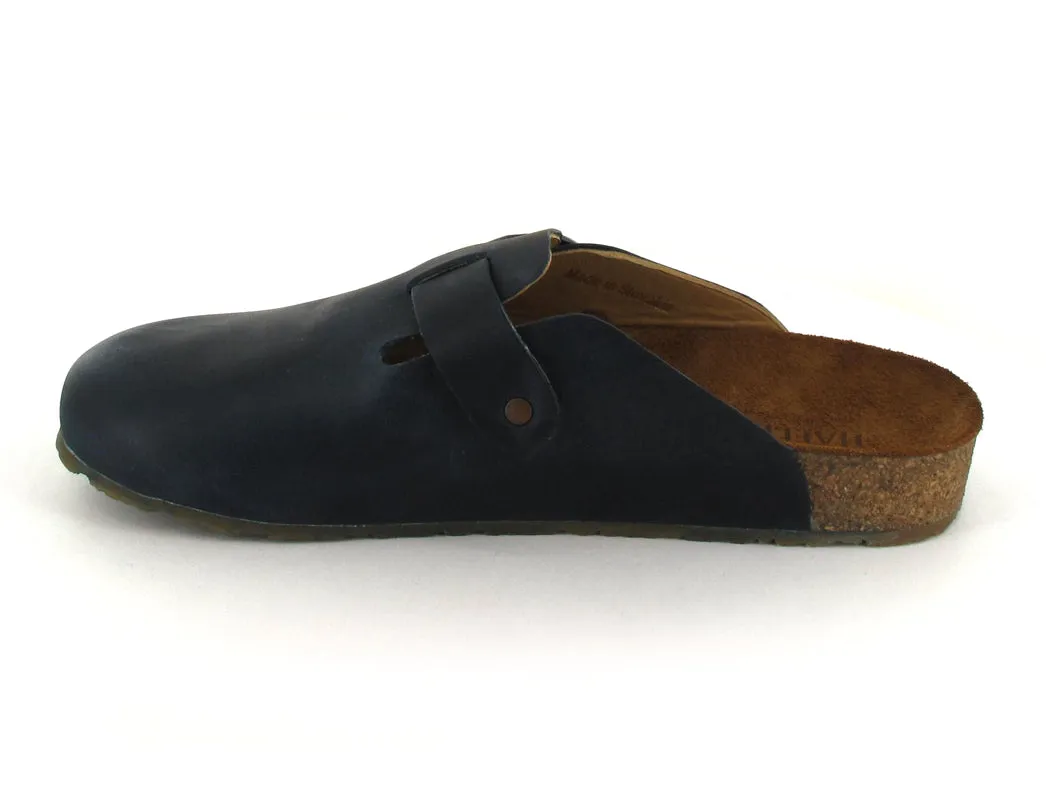 HAFLINGER Leather Clog with Buckle Lorenzo