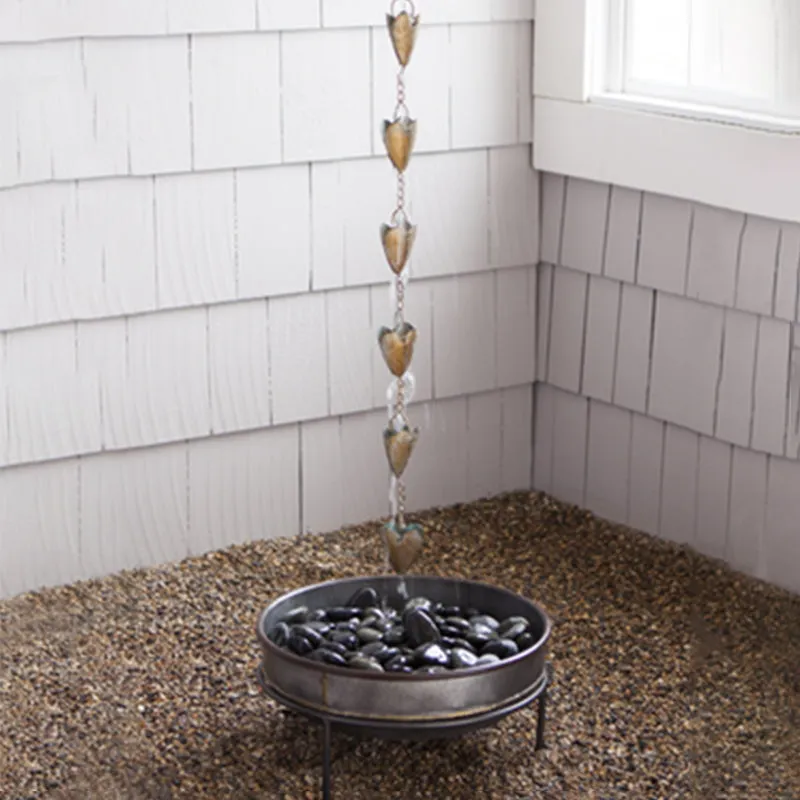 Heart Metal Rain Chain