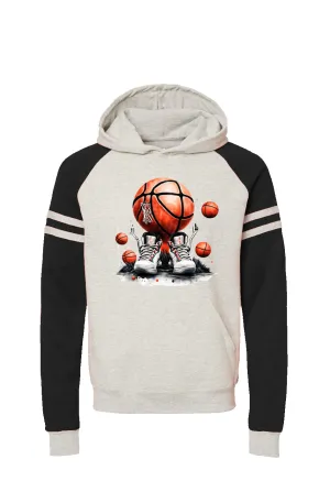 Heather Gray and Black Basketball and Shoes Graphi