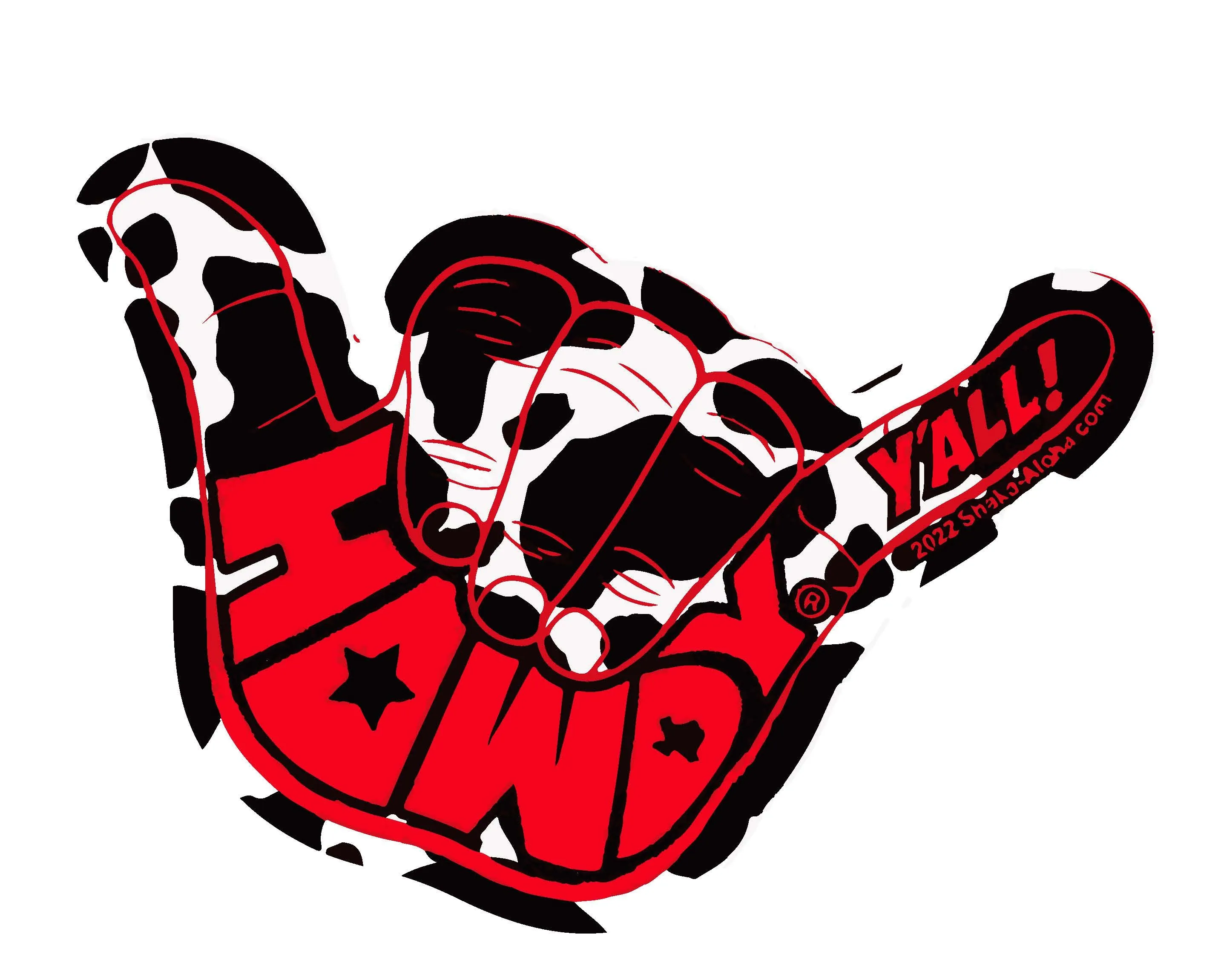 HOWDY Y'ALL  4" Sticker