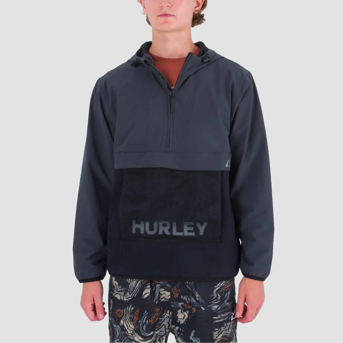 Hurley Phantom  Packable Anorak Jacket Dark Stone Grey