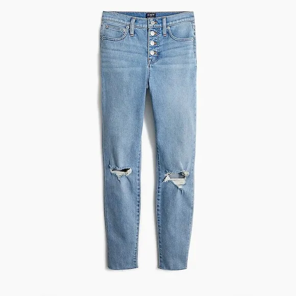 J. CREW FACTORY 10&quot; high-rise skinny jean in all-day stretch
