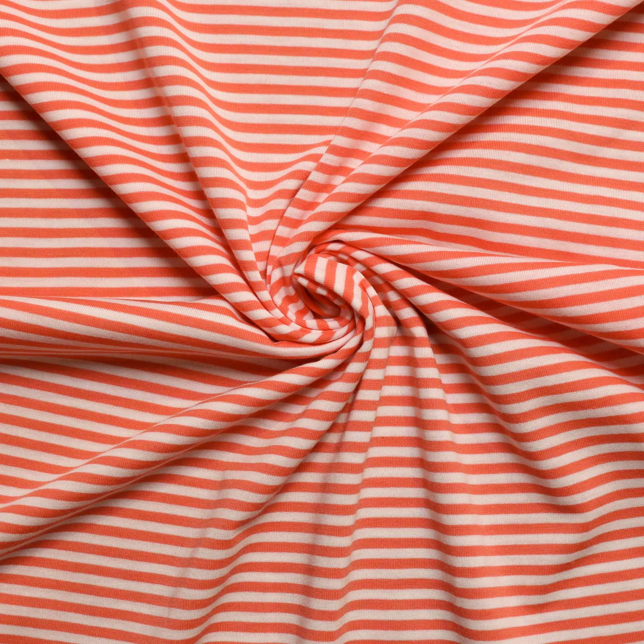 Jersey Fabric - Coral, off-white