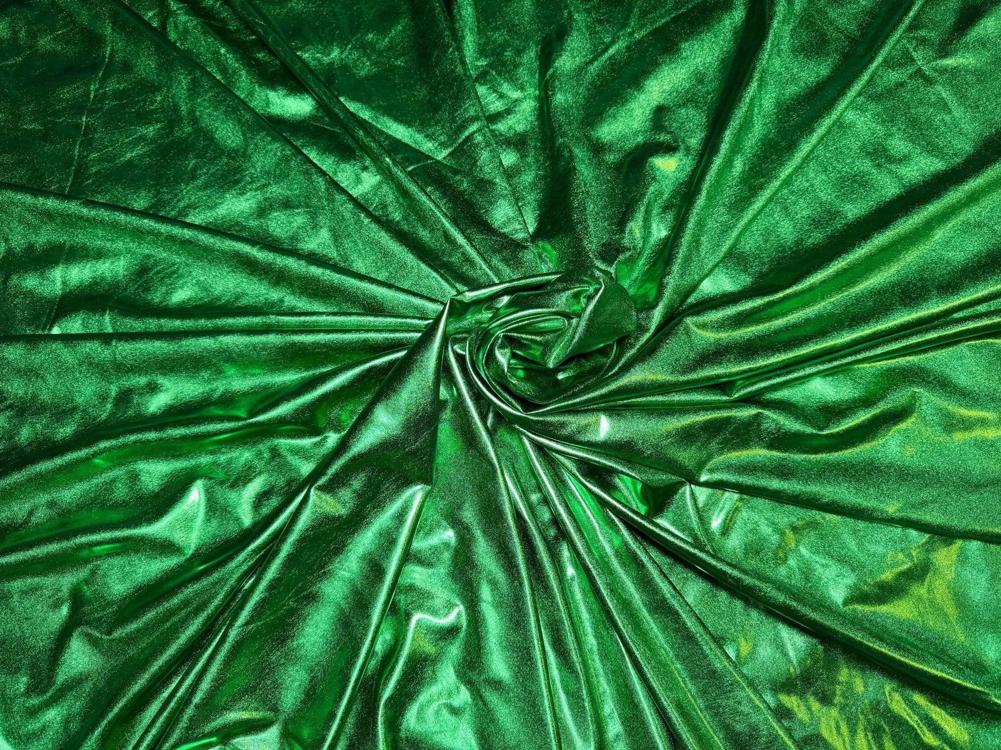 Kelly Green Metallic Lame Spandex Fabric