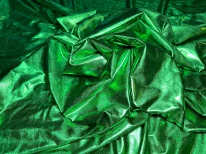 Kelly Green Metallic Lame Spandex Fabric