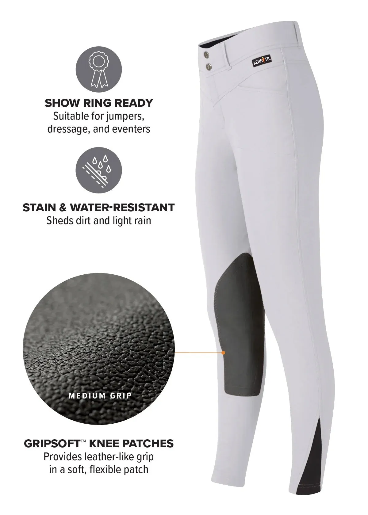 Kerrits Kids Crossover II Knee Patch Breech