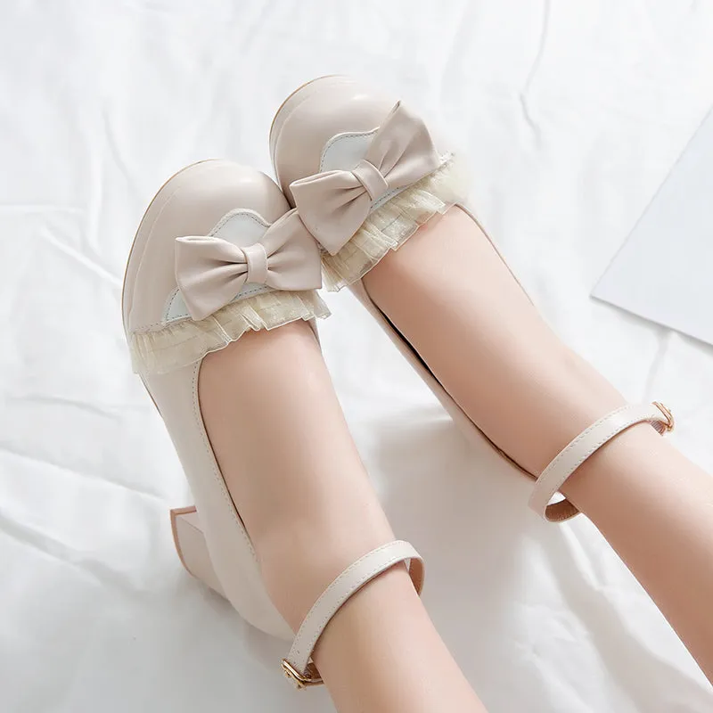 Lace Bow Shoes