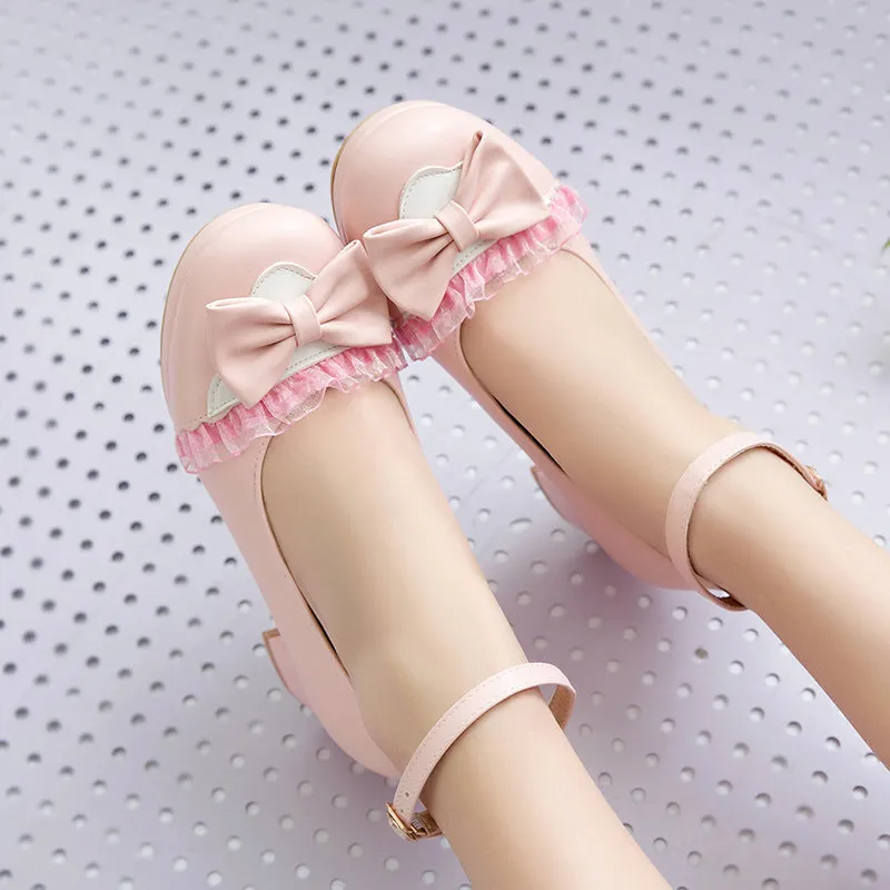Lace Bow Shoes