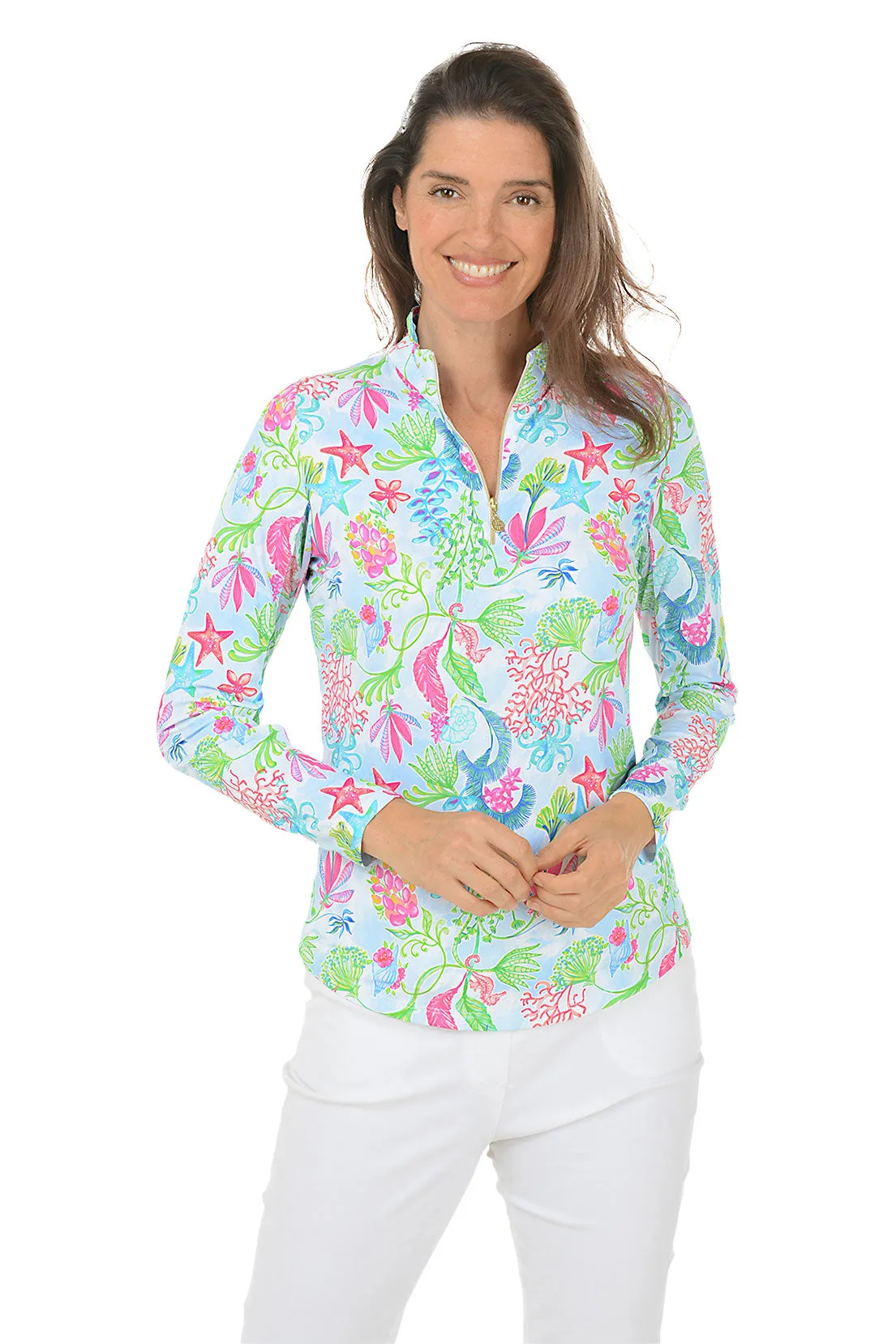 Light Blue Sea UPF50  Sun Shirt