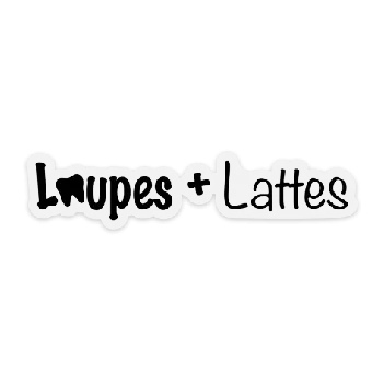 Loupes   Lattes Sticker Clear Black