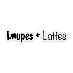 Loupes   Lattes Sticker Clear Black