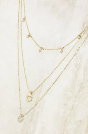 Love Struck 18kt Gold Plated Layered Necklace