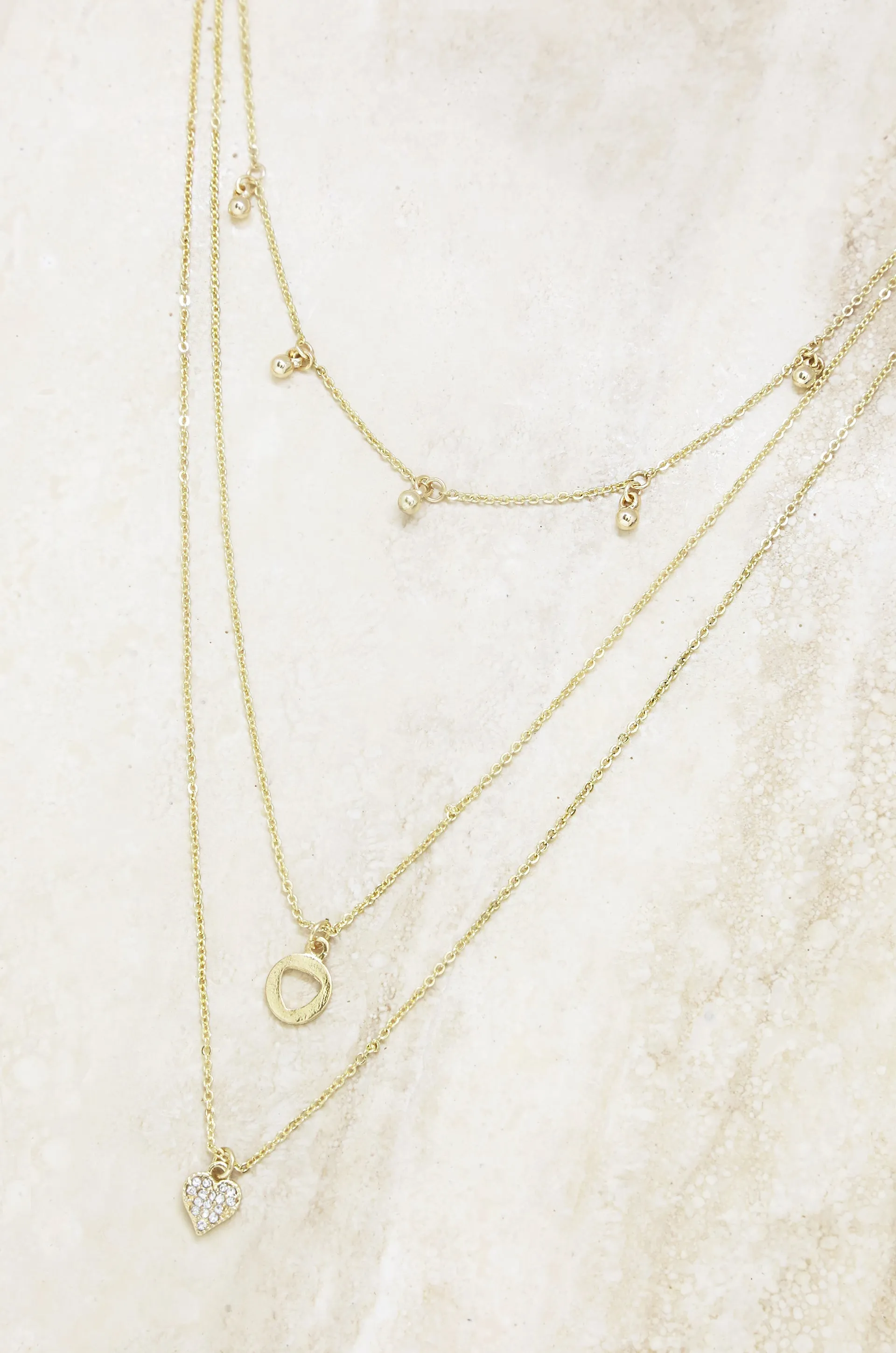 Love Struck 18kt Gold Plated Layered Necklace