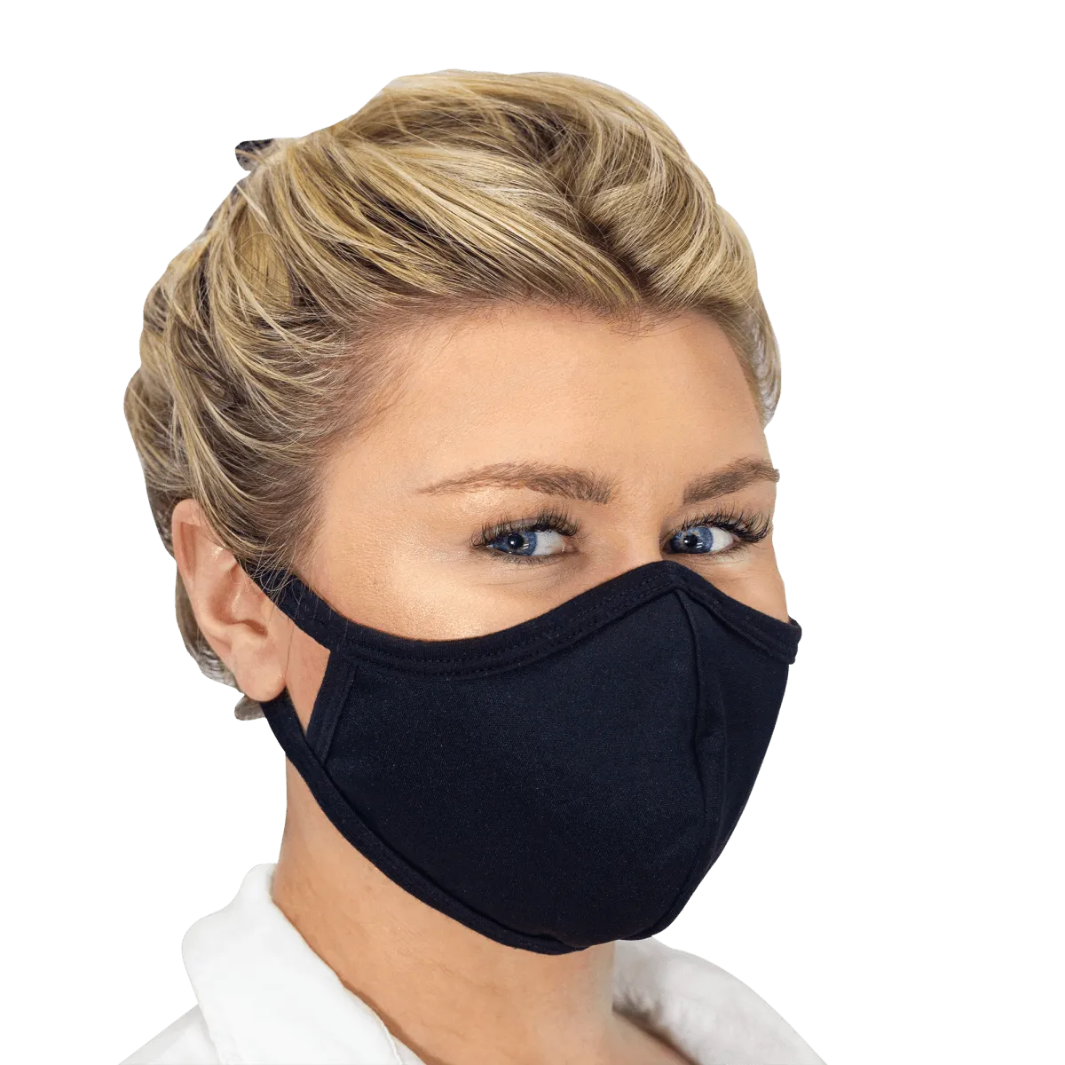 Lovercare Fabric Face Mask Black 10 Pack 3 layers