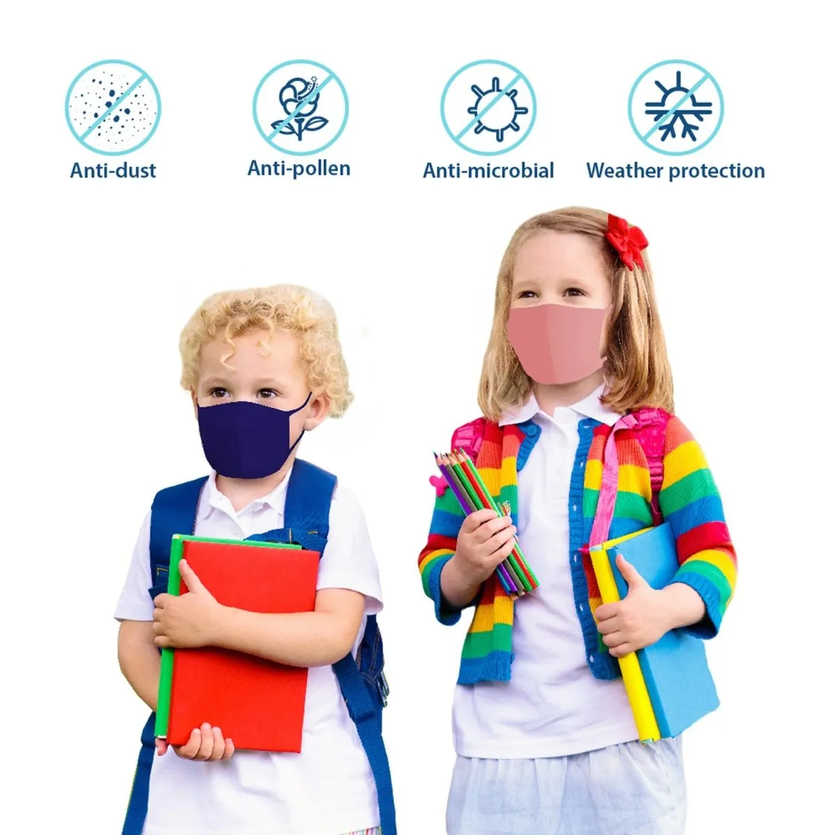 Lovercare Kids Fabric Face Mask 3ply 10 Pack