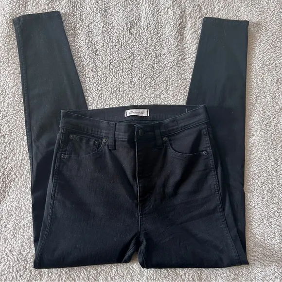 Madewell 10” High Riser Skinny Skinny Jeans Black