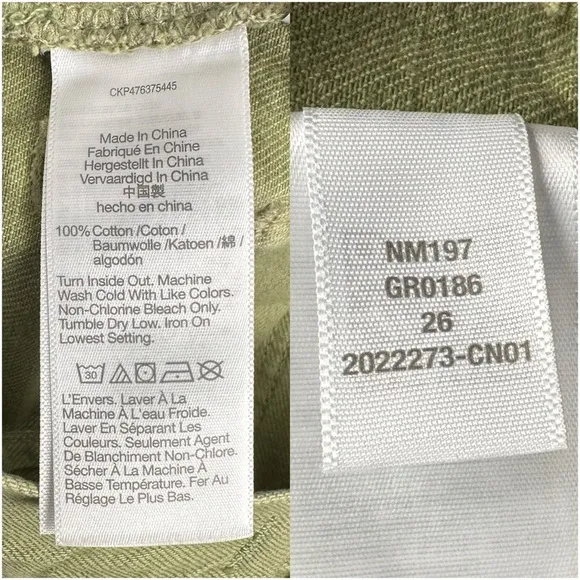 Madewell Baggy Straight Jeans: Garment-Dyed Edition in Artichoke