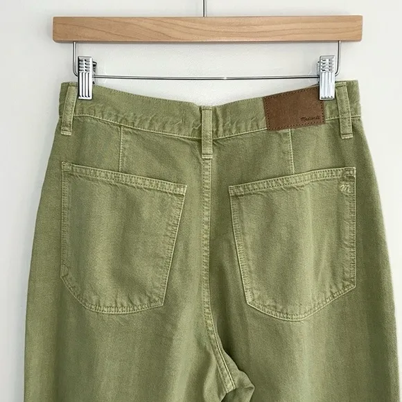 Madewell Baggy Straight Jeans: Garment-Dyed Edition in Artichoke