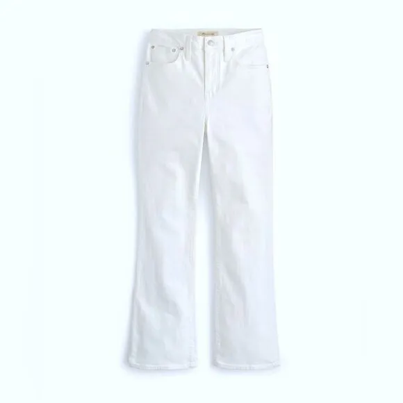 Madewell NWT Curvy Kick Out Crop Jeans Size 29 in Pure White