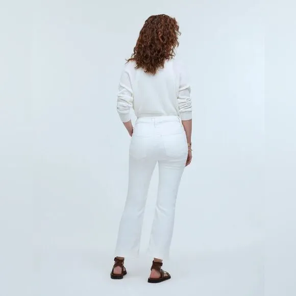 Madewell NWT Curvy Kick Out Crop Jeans Size 29 in Pure White